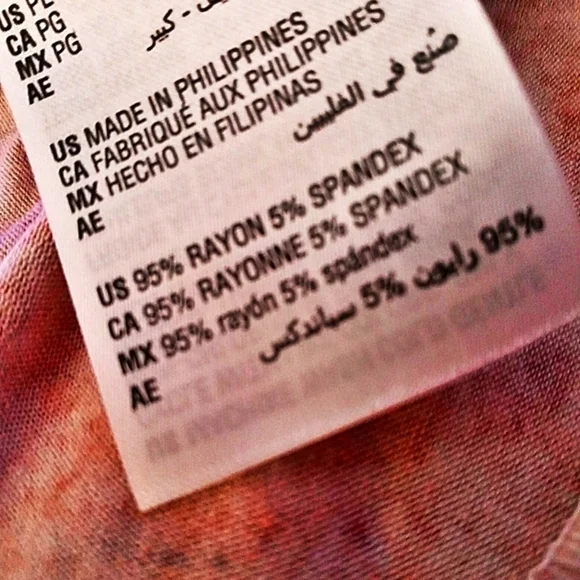 Style & Co pl Raspberry Tie Dye Elastic Neckline Long Sleeves Ruffle Hem… - Picture 9 of 12